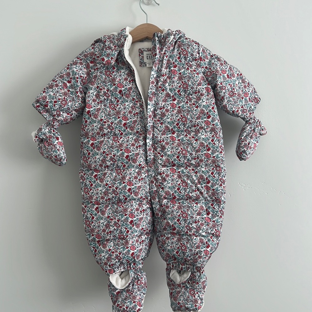 Baby Gap floral snow suit